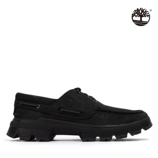 【Timberland】男款黑色再生皮革TBL Originals Ultra EK+ Moc-Toe帆船鞋(A44TW015)