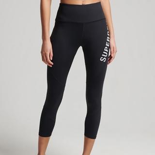 【Superdry】女裝 運動緊身褲 CORE 7/8 TIGHT(黑)