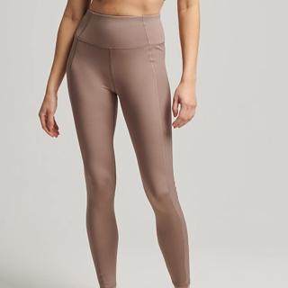 【Superdry】女裝 運動緊身褲 FLEX RIB TIGHT(深灰褐)