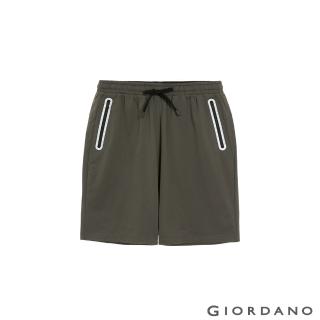 【GIORDANO 佐丹奴】男裝G-MOTION 3M涼感短褲(01 甲蟲綠)