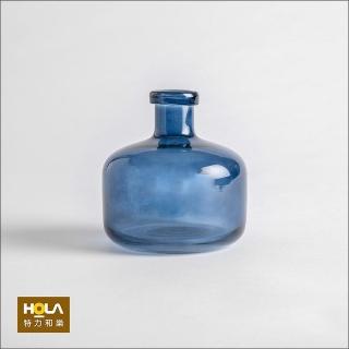 【HOLA】氣泡玻璃花器 藍 12cm