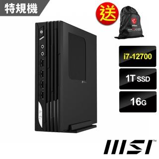 【MSI 微星】PRO DP21 12M-037BTW 桌上型電腦(i7-12700/16G/1T SSD/NO OS)