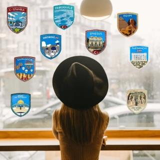 《炫彩玻璃貼系列》中東 一套9張 金銀五彩蔥玻璃窗貼 亮面玻璃窗貼