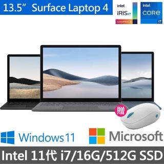 【NEW★送微軟海洋滑鼠】Surface Laptop 4 13吋輕薄觸控筆電-三色任選(i7-1185G7/16G/512G/Win11)