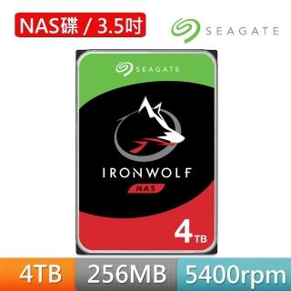 【SEAGATE 希捷】那嘶狼 IronWolf 4TB 3.5吋 5400轉 NAS硬碟 含3年資料救援(ST4000VN006)