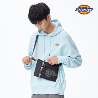 【Dickies】男女款黑色格紋網布拼接斜背包｜DK011069BLK