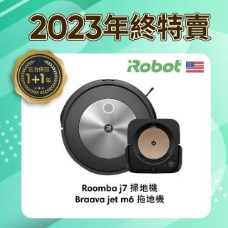 【iRobot】Roomba j7 鷹眼神機掃地機器人 送 Braava Jet m6 流金黑 拖地機器人 掃完自動拖地(保固1+1年)