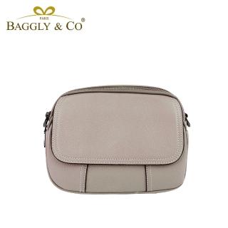 【BAGGLY&CO】卡卡昂真皮相機包-淺灰色(二色)