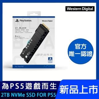 【WD 威騰】BLACK SN850 OFFICIALLY LICENSED NVMe SSD FOR PS5 2TB 遊戲主機專用(WDBBKW0020BBK-WRSN)