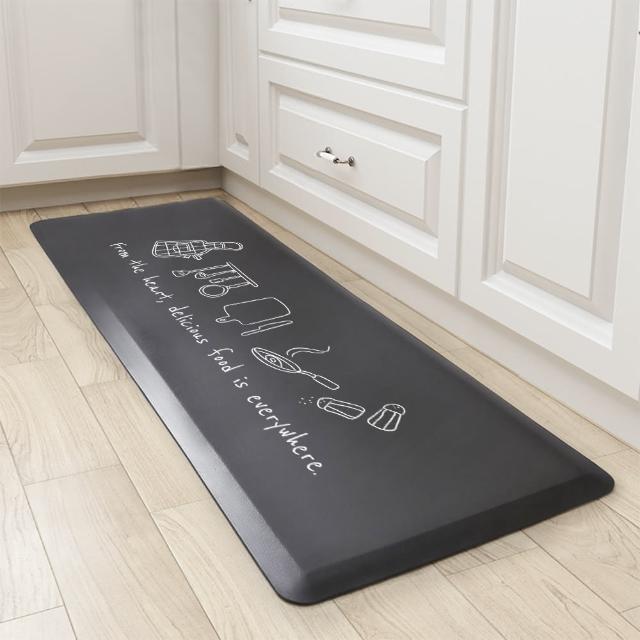 【半島良品】12MM科技氣墊/防油防水減壓皮革廚房地墊120x45cm(多款選 台灣環保印刷 踩屎感地墊)