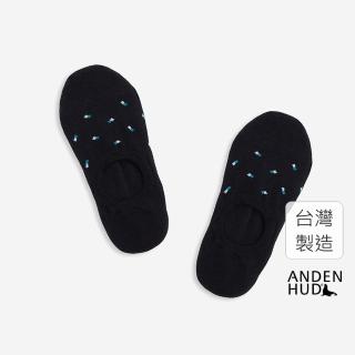 【Anden Hud】小森林．3/4船型襪(黑-雙色點)