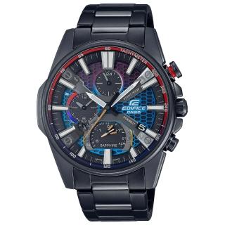 【CASIO 卡西歐】EDIFICE 太陽能藍牙連線三眼計時腕錶 EQB-1200HG-1A