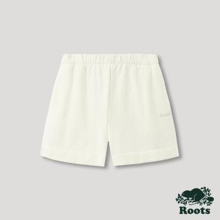 【Roots】Roots女裝-摩登周間系列 簡約毛圈布短褲(白色)