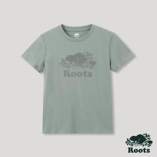 【Roots】Roots 女裝- 經典海狸LOGO短袖 T 恤(湖水綠)