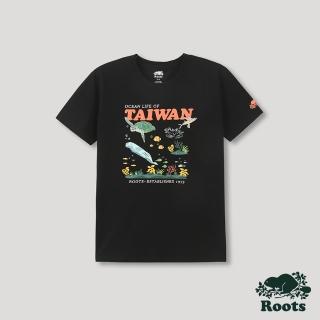 【Roots】Roots 女裝- 台灣日系列 動物元素短袖T恤(黑色)