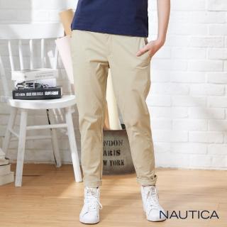 【NAUTICA】女裝彈性舒適小直筒長褲(卡其)