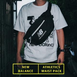 【NEW BALANCE】側背包 Athletics Waist Pack 男女款 黑白 基本款 經典 NB 腰包 斜肩包(LAB23001BWP)