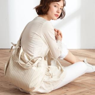 【EverSimple】Hanna 側背包 不含內袋(奶茶棕 台灣製造 斜背包 亞麻布 束口包 肩背 日系 簡約 輕)