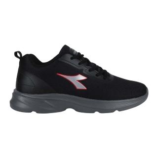 【DIADORA】男生活時尚運動鞋-慢跑 反光 黑銀紅(DA73221)