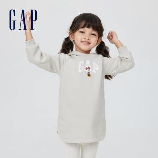 【GAP】女幼童 Gap x Disney 迪士尼聯名 刷毛洋裝(445272-米妮圖案)