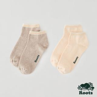 【Roots】Roots配件- 經典小木屋系列 簡約船型襪-二入組(杏桃雪酪)