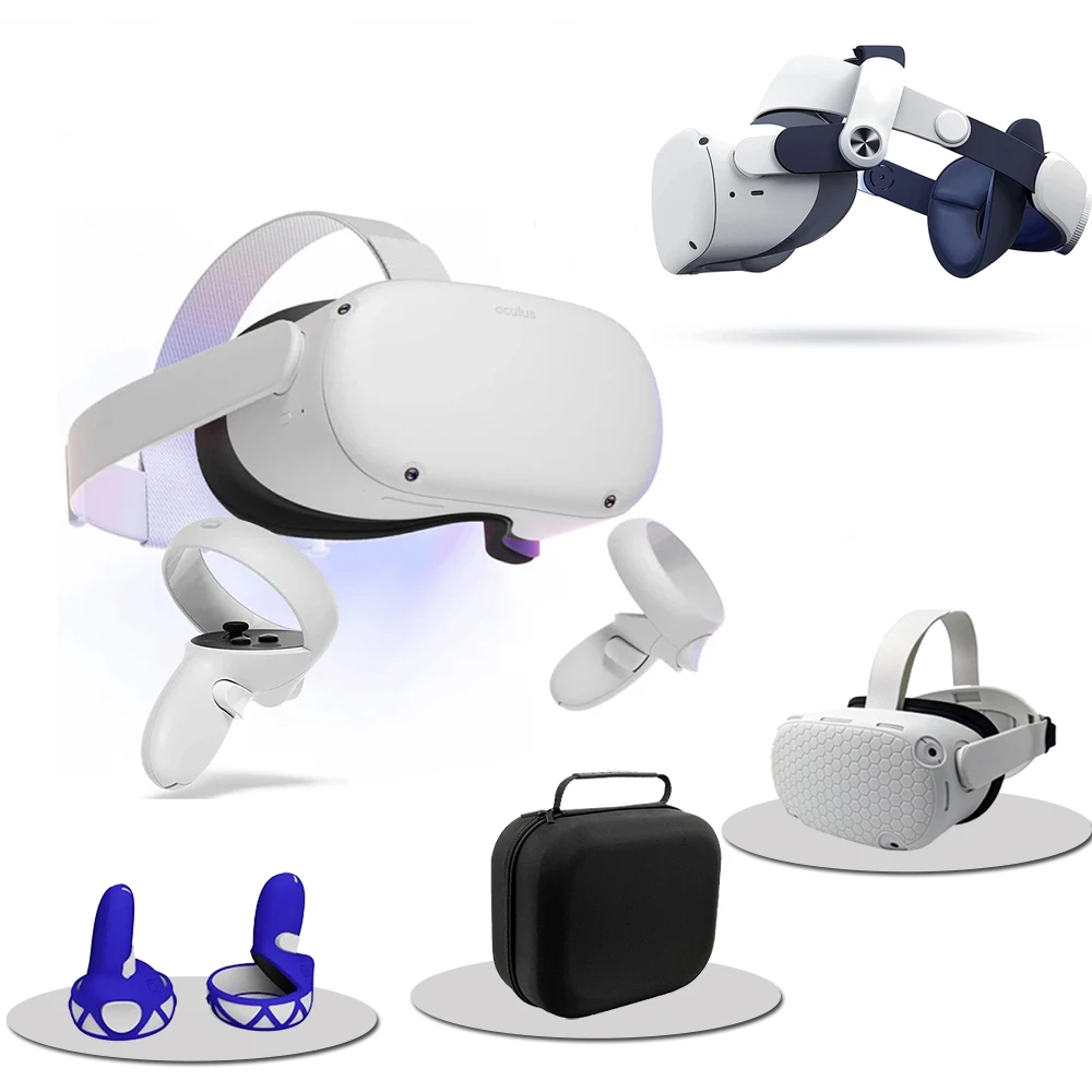 Meta Quest】Oculus Quest 2 VR 128G頭戴式裝置+專用收納包(贈VR高爾夫