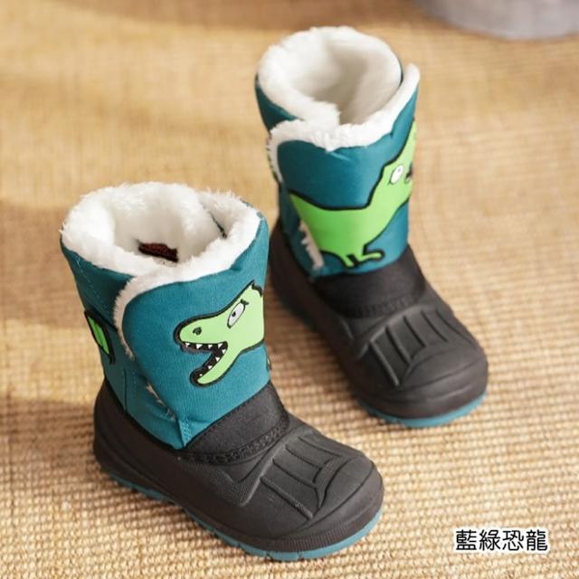 【橘魔法】男童 女童 可愛卡通動物厚保暖防水雪靴(兒童 雪靴 韓國 日本 滑雪 雪鞋 鞋子 童裝 童鞋)