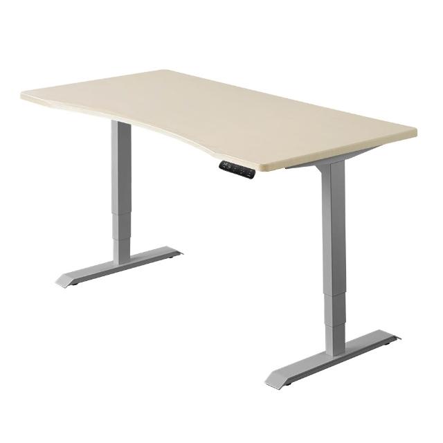 【FUNTE】Prime 4 旗艦款電動升降桌/三節式+ 120x80cm 弧度桌板 八色可選(辦公桌 電腦桌 工作桌)