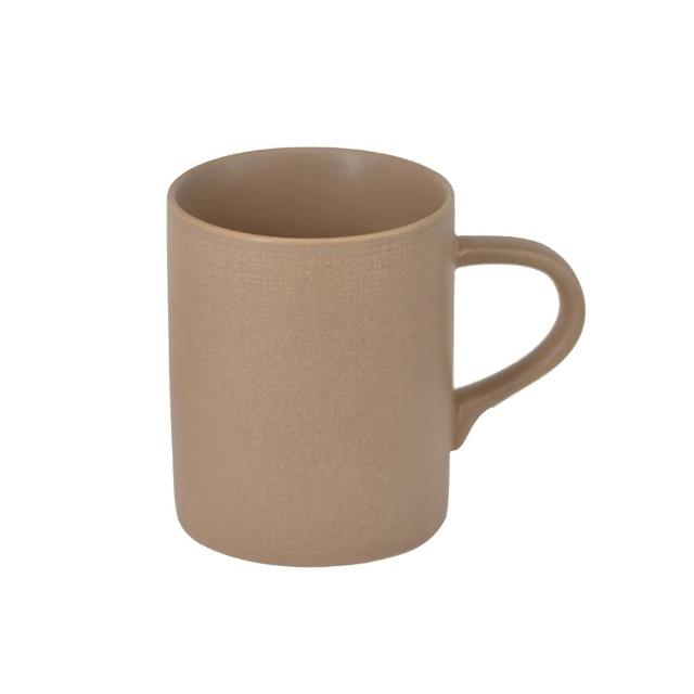 【YU Living 信歐傢居】陶瓷手工壓紋窯變釉馬克杯二件組 380ml(二件一組.2色任選/水杯 早餐咖啡杯)