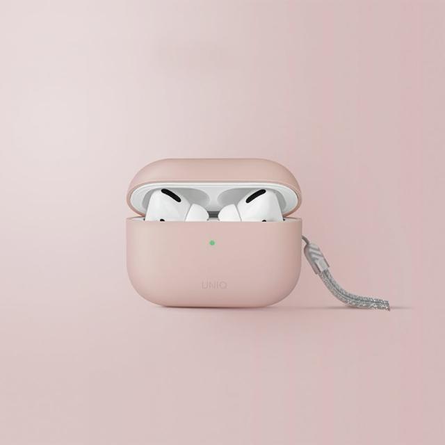【UNIQ】AirPods Pro 2 Lino素色簡約液態矽膠藍牙耳機保護套-附掛繩(6色)
