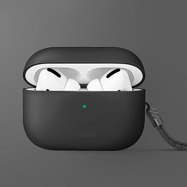 【UNIQ】AirPods Pro 2 Lino素色簡約液態矽膠藍牙耳機保護套-附掛繩(6色)