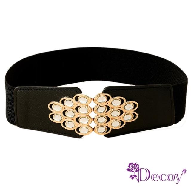 【Decoy】羽麟寶石＊彈性寬版皮革腰封