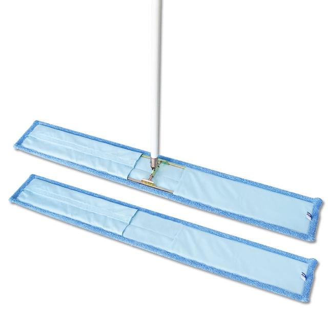 【VICTORY】業務用靜電拖把組120cm-1拖1布(平板拖把 雙效 吸水 除塵 乾濕兩用 球場體育館 學校教室醫院)