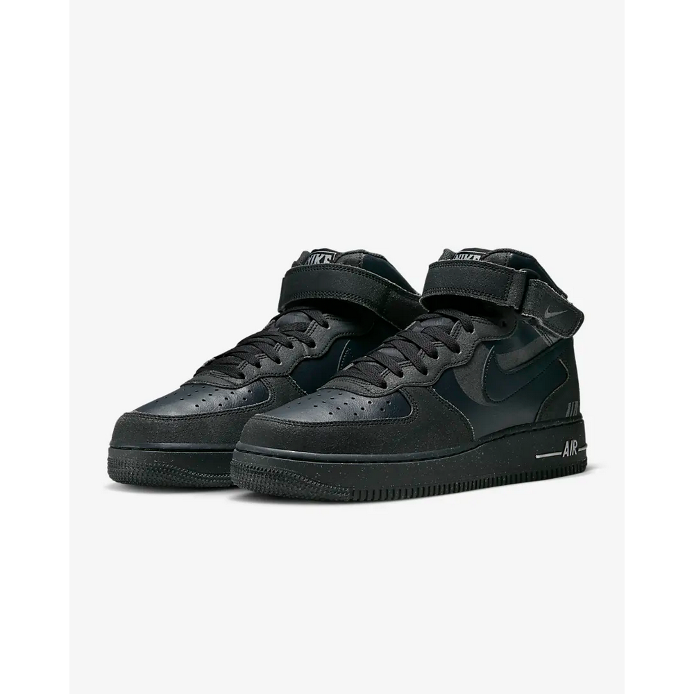 【NIKE 耐吉】休閒鞋運動鞋AIR FORCE 1 MID 07 LX 男鞋黑灰