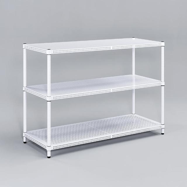 【AAA】MIT耐重沖孔式三層置物架 120x45x90cm(沖孔架 鐵力士架 收納架 貨架 層架 鐵架 儲物架)