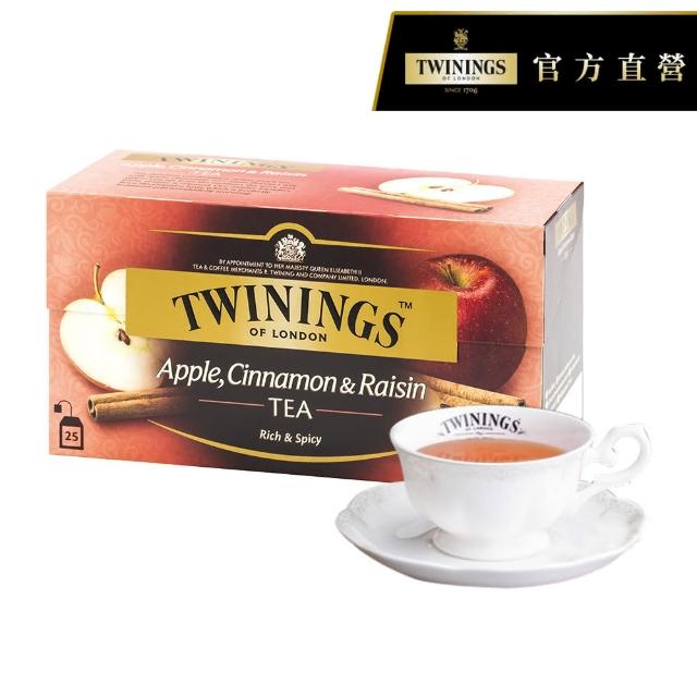 【Twinings 唐寧茶】調味茶包 共75入 25入x3盒(四紅果茶/香甜蜜桃/香橙肉桂/異國香蘋)