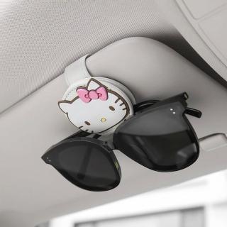 10880295 OL 【HELLO KITTY】凱蒂貓車用遮陽板眼鏡收納夾車用眼鏡夾(眼鏡收納 卡夾 票夾)