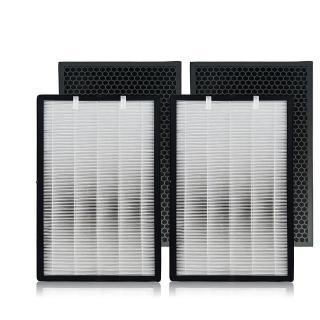 【RENZA】適用G-Plus GPlus 拓勤 Pro 600 雙側進風空氣清淨機(2合1HEPA+活性碳濾網 濾芯 左右進風2片裝)