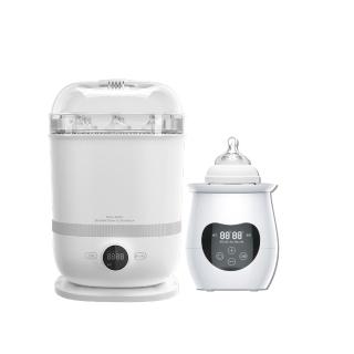 10996048 OL 【SnowBear 韓國小白熊】智真5Plus 奶瓶消毒鍋+智育 多功能溫奶器(24H循環蒸氣烘乾/溫控恆溫)