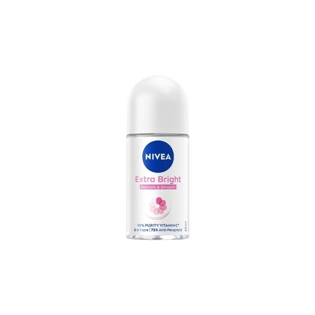 【NIVEA 妮維雅】止汗爽身乳液 亮白系列50ml(長效美白/止汗滾珠)