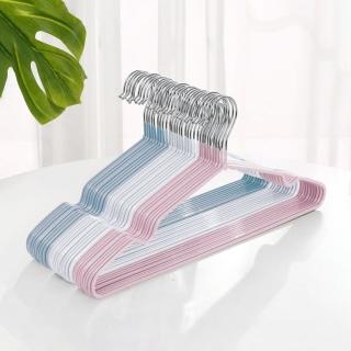 【OMG】30入組 北歐風覆膜防鏽防滑晾衣架 40cm(曬衣架/洗曬用品/三角衣架/幹濕兩用)