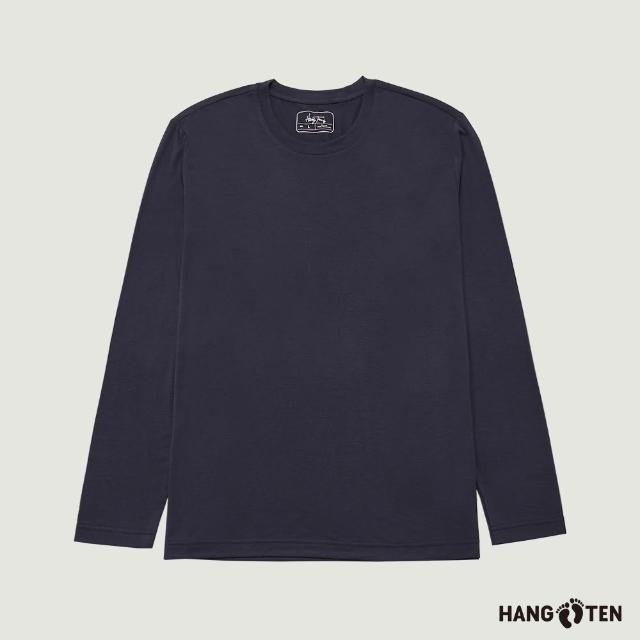 【Hang Ten】男女裝-ECO環保纖維圓領蓄熱保暖發熱暖溫衣(多款選)