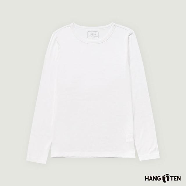 【Hang Ten】男女裝-ECO環保纖維圓領蓄熱保暖發熱暖溫衣(多款選)