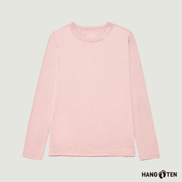 【Hang Ten】男女裝-ECO環保纖維圓領蓄熱保暖發熱暖溫衣(多款選)