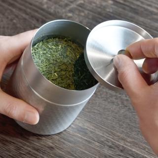 【fujidinos】下村企販日本製304不鏽鋼錘目紋茶葉罐(KOGU珈琲考具系列)