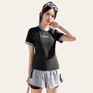 【Kosmiya】多款任選 1套 撞色褲裝兩件式泳衣/女泳裝/比基尼/溫泉泳衣/罩衫泳裝(多款多色任選/M-XL)