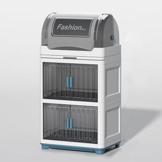 【Mr.Box】新型3層掀蓋組合式瀝水碗櫃(碗盤瀝水架/廚房收納架/瀝水架/杯盤架) 