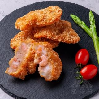 【宏裕行】超厚實黃金花枝蝦排- (3盒_10-13片入/600g/盒)