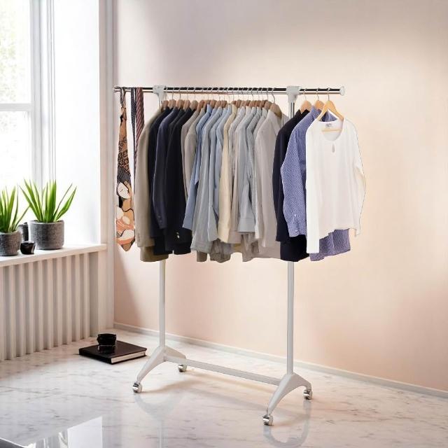 【琦晟】台灣製 耐重35公斤 伸縮吊衣架(曬衣架 掛衣架 晾衣架 單桿衣架)