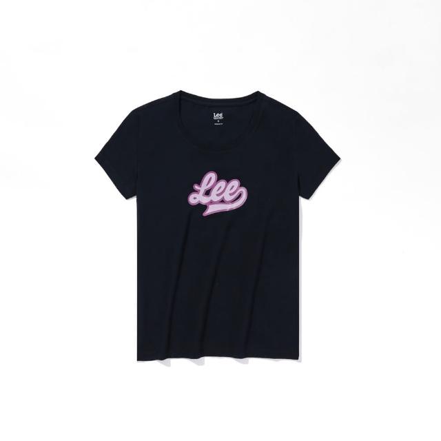 【Lee】出清品-女裝 短袖T恤 / 胸前草寫 大LOGO印花 共4色 標準版型(LL230014)